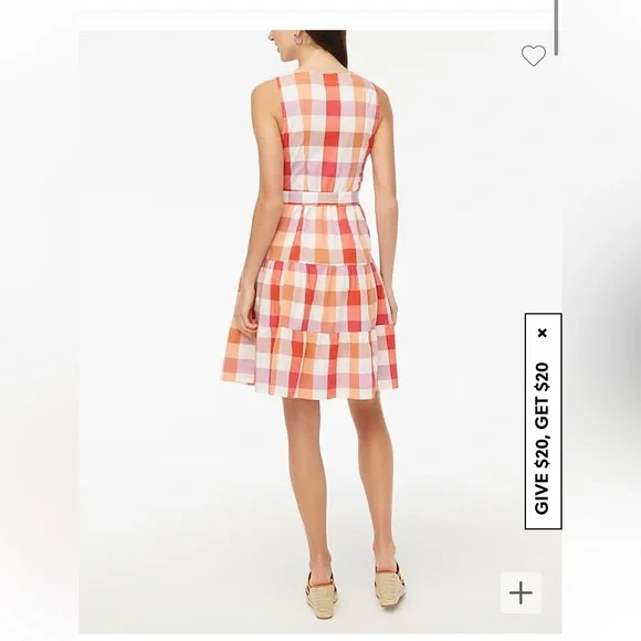 [J. CREW FACTORY] FAUX WRAP SLEEVELESS DRESS - Picture 3 of 5